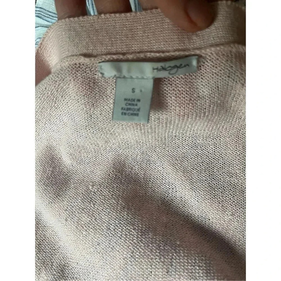 Halogen Blush Pink Lightweight Long Cardigan with Pockets | Small - Picture 6 of 7